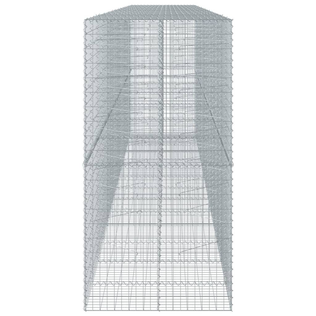 vidaXL Gabione mit Deckel 700x100x200 cm Verzinktes Eisen