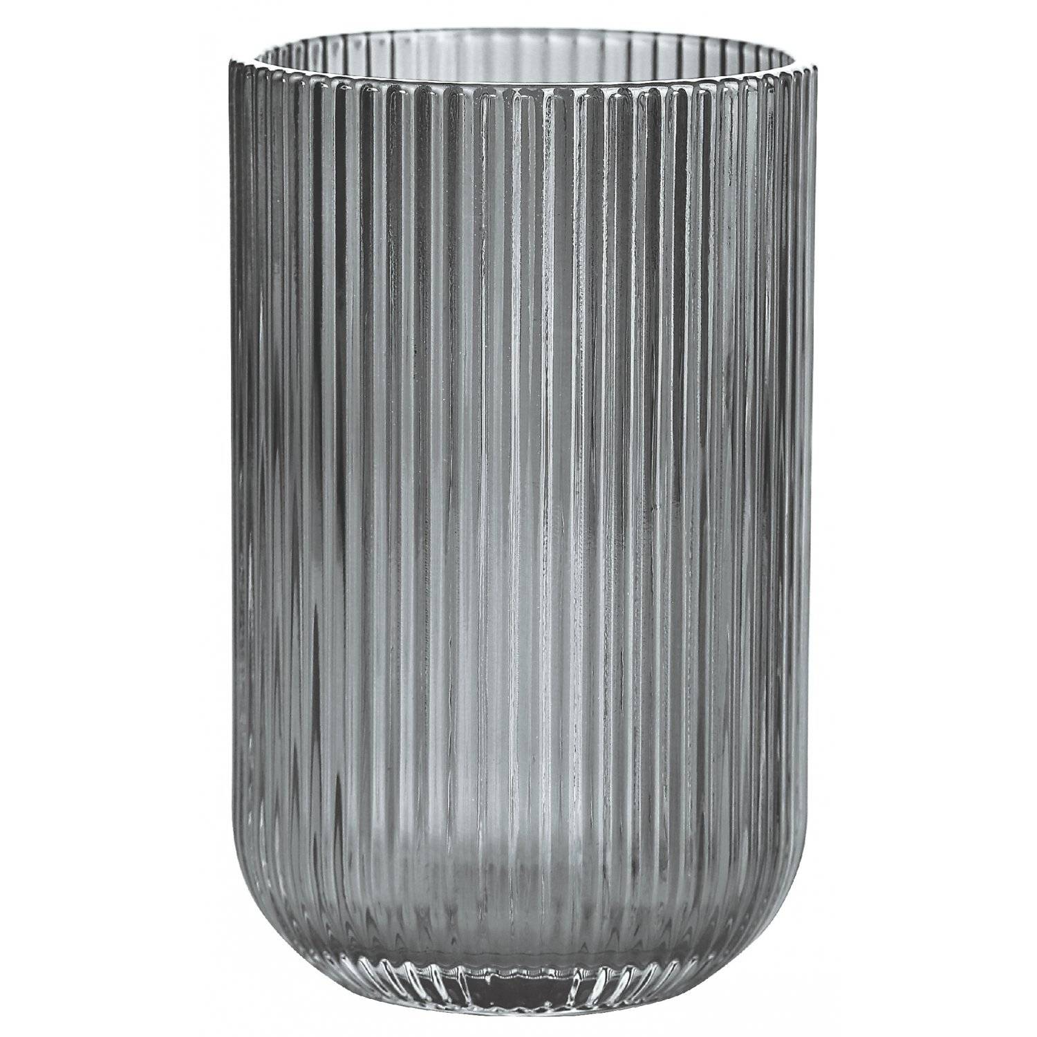 12er Set Relief Round Black Glas 400ml, Borosilikatglas, Hitzebeständig Trinkglas Cocktailgläser Eiskaffeegläser