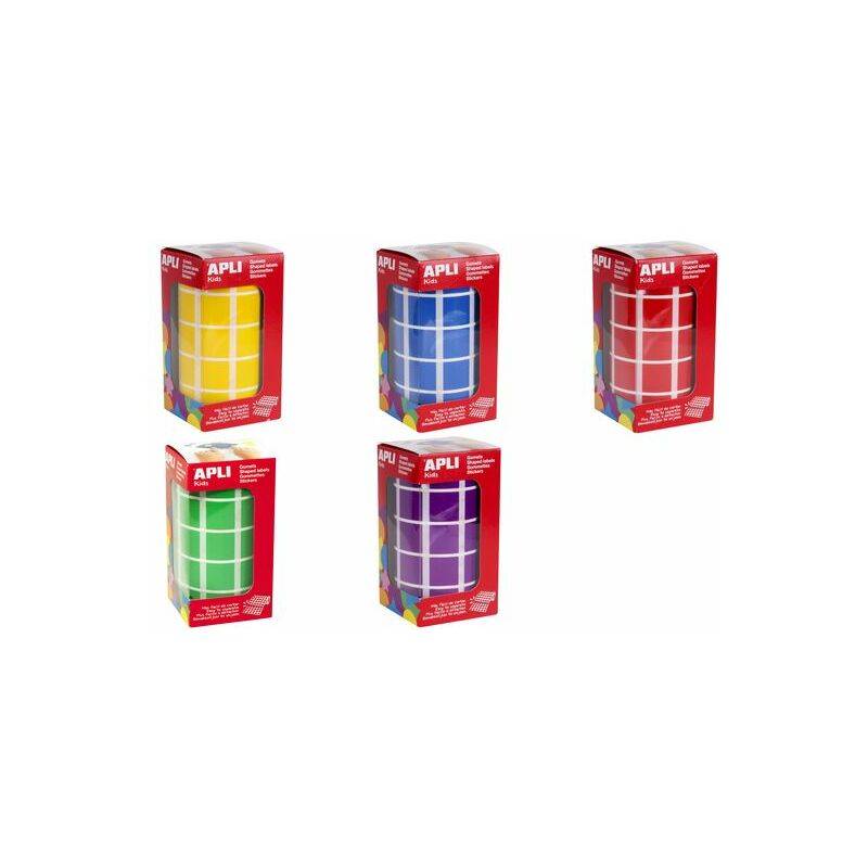 APLI Kids Sticker Creative "Quadrat", auf Rolle, gelb
