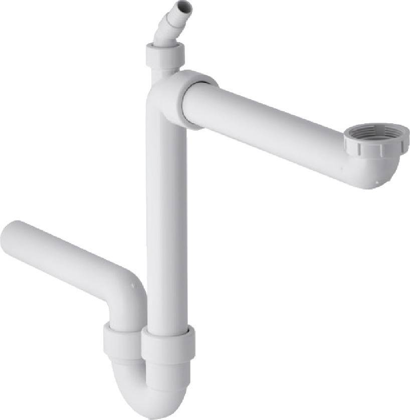 Geberit Fertigablauf 1teilig d40mm G1 1/2 weiss mit Schlauchtuelle, 1 Stk.