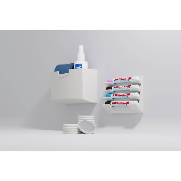 Markerhalter für 4 Marker waagerecht magnethaftend warm grey