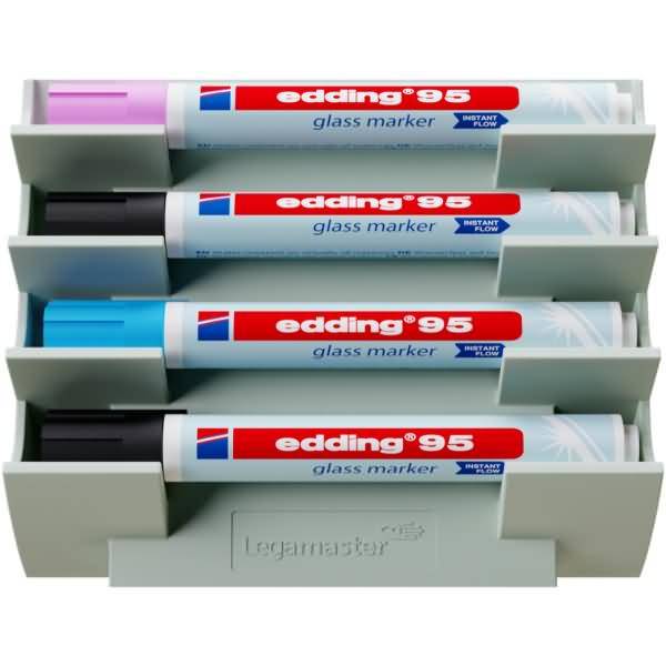 Markerhalter für 4 Marker waagerecht magnethaftend sage green