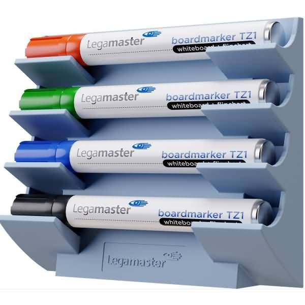 Markerhalter für 4 Marker waagerecht magnethaftend pastellblau