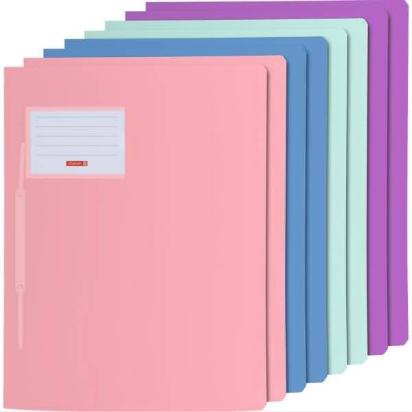 Schnellhefter Fact! A4 PP pastellpink/pastellblau/pastellmint/pastellviolett VE=8 Stück