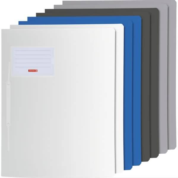 Schnellhefter Fact! A4 PP weiß/blau/grau/silber VE=8 Stück