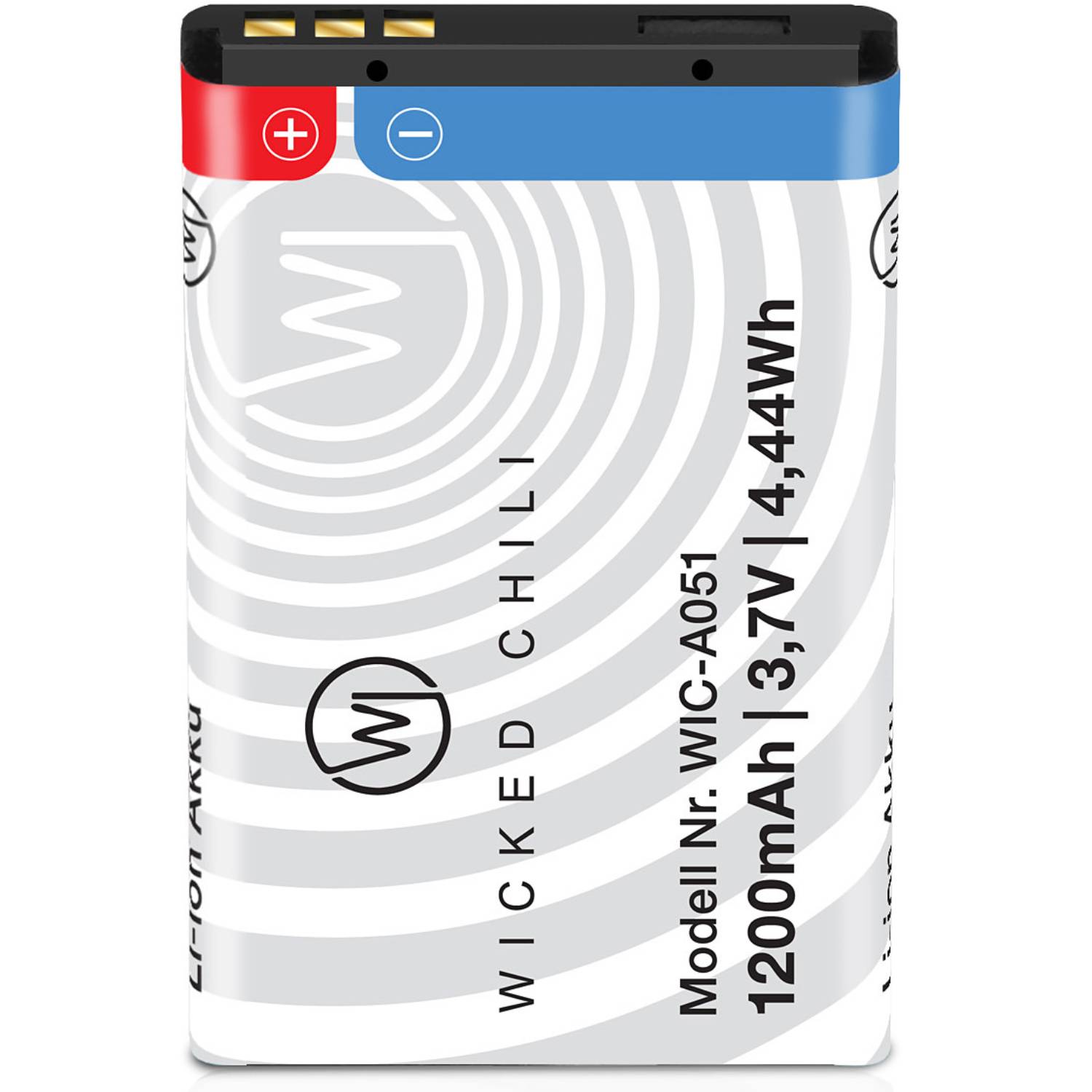 Wicked Chili 1x Akku für Fritz!Fon X6 Telefon ersetzt AVM Fritzfon 312BAT030 Batterie, Zusatzakku (1200mAh)