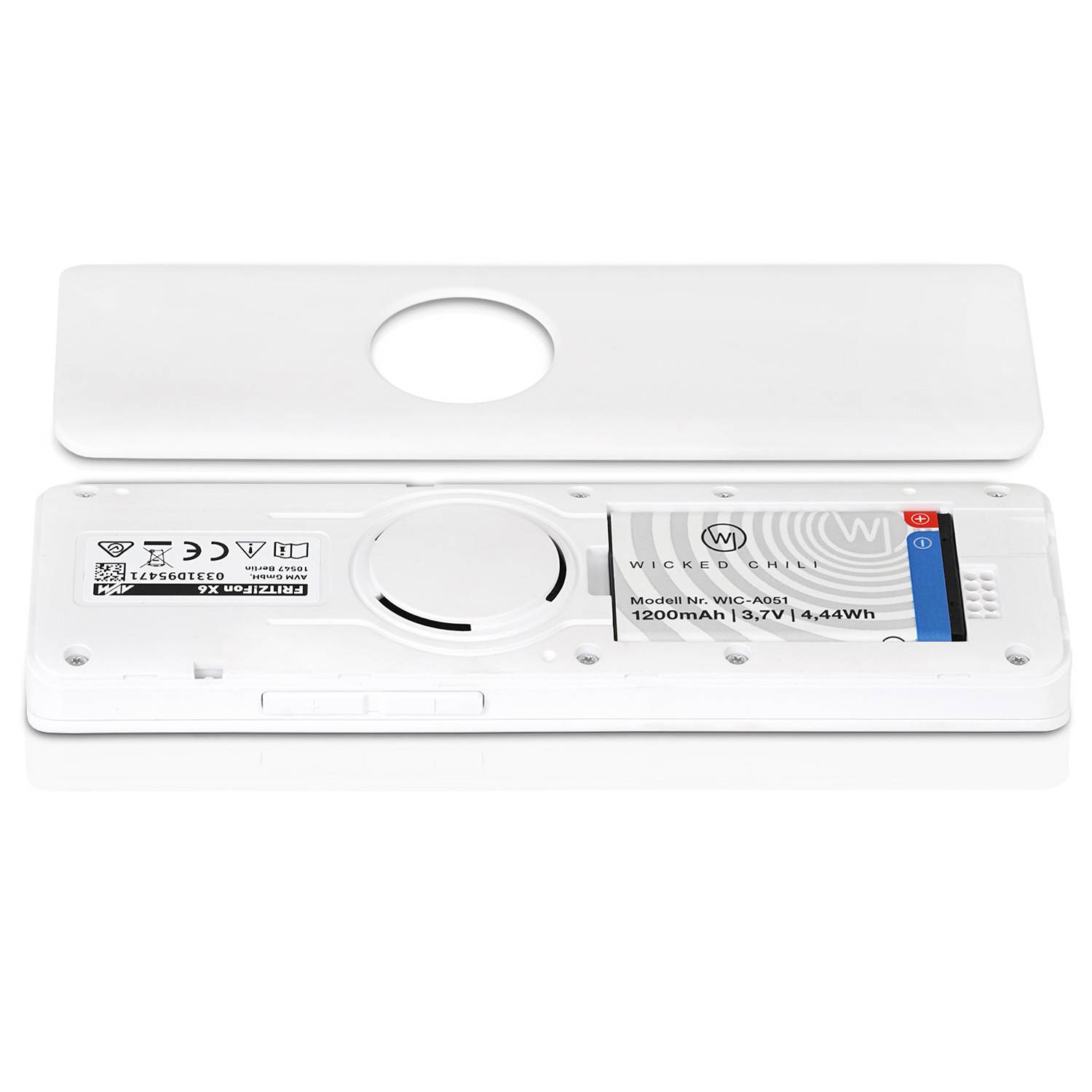 Wicked Chili 1x Akku für Fritz!Fon X6 Telefon ersetzt AVM Fritzfon 312BAT030 Batterie, Zusatzakku (1200mAh)