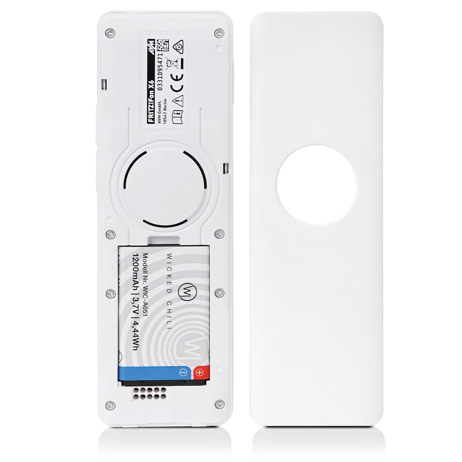 Wicked Chili 1x Akku für Fritz!Fon X6 Telefon ersetzt AVM Fritzfon 312BAT030 Batterie, Zusatzakku (1200mAh)