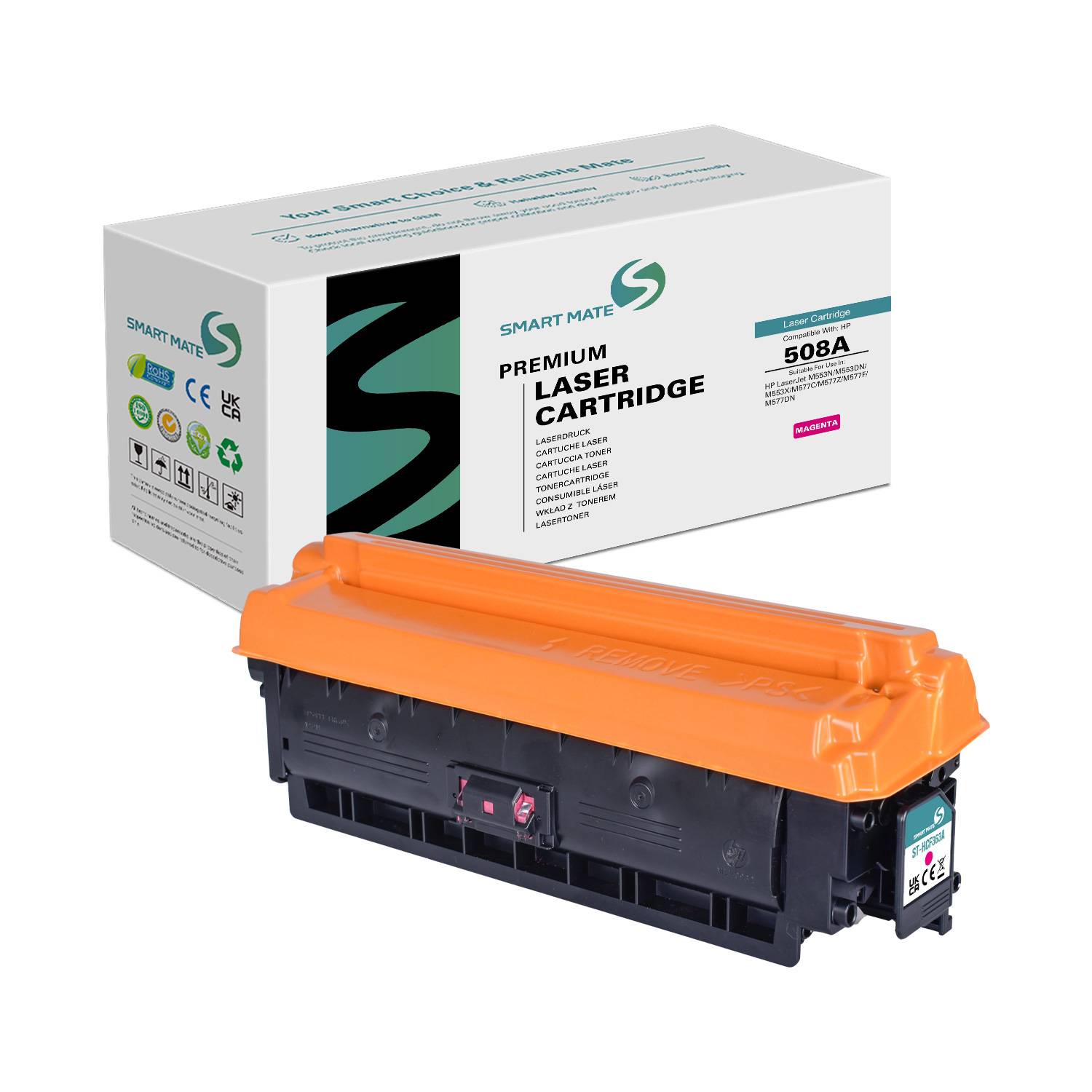 SmartMate wiederaufbereitete Laser Toner Patrone für HP CF363A (508A) Magenta