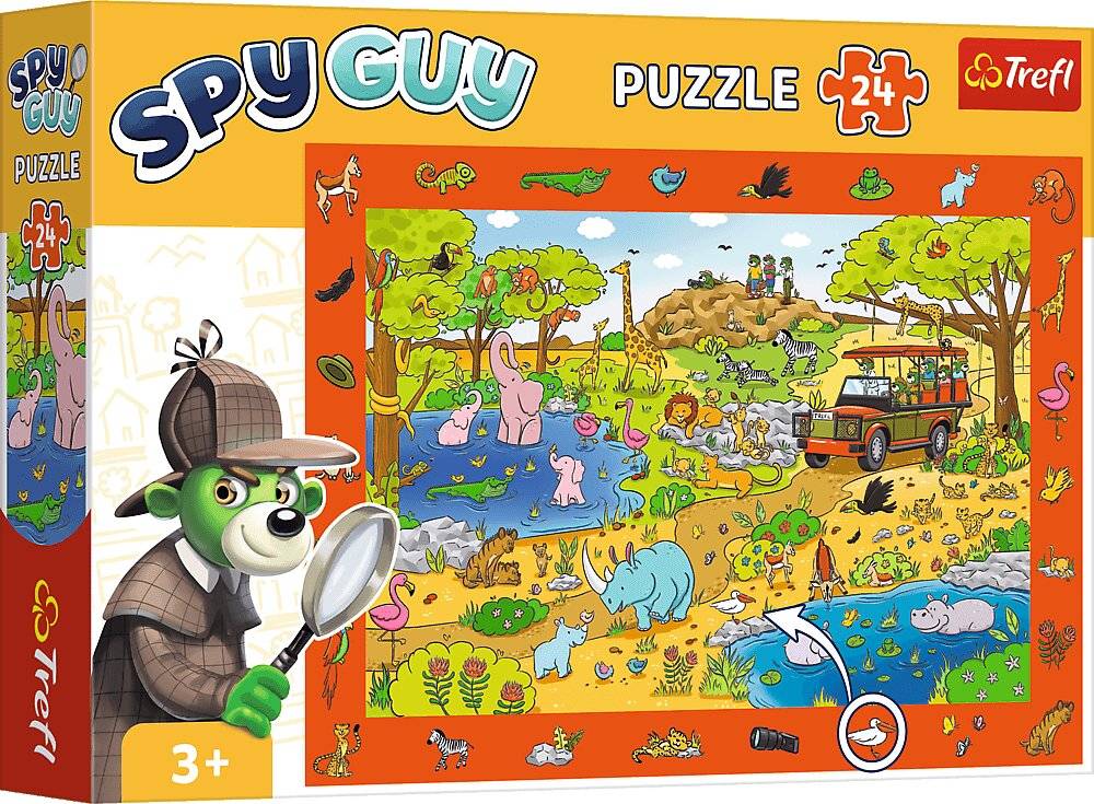 TREFL Picture Search Puzzle Spy Guy: Safari 24 Teile