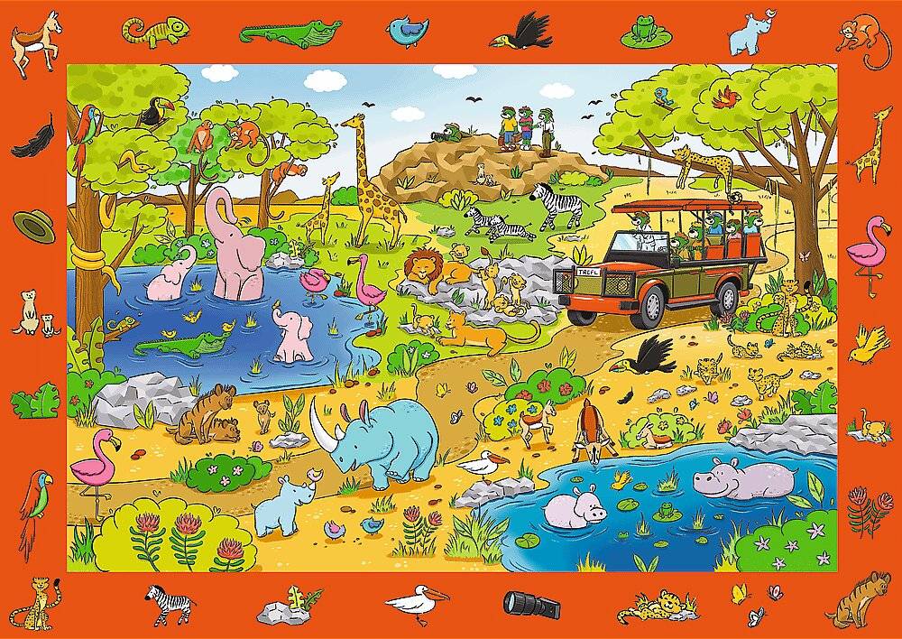 TREFL Picture Search Puzzle Spy Guy: Safari 24 Teile