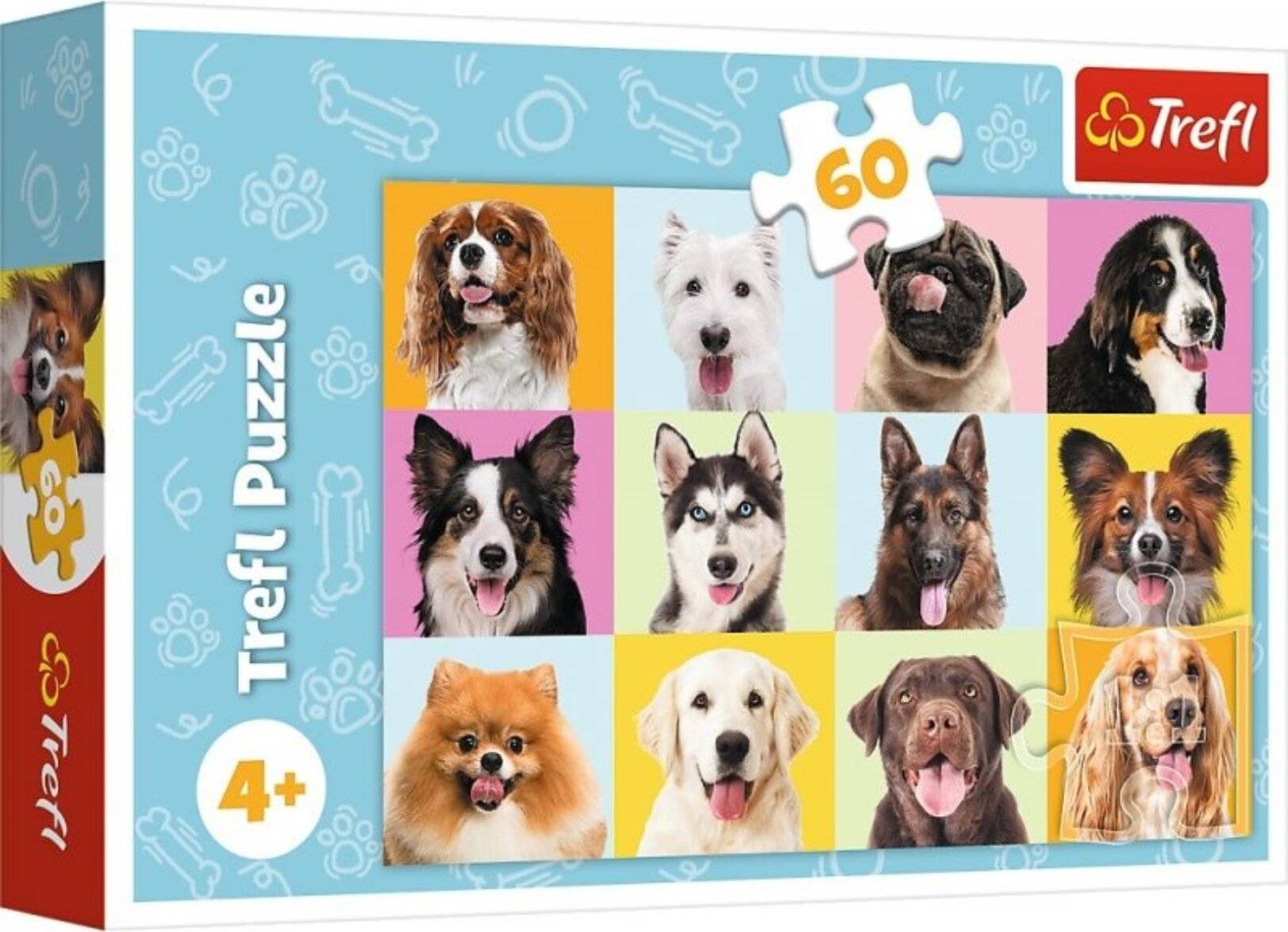 TREFL Niedliche Hunde Puzzle 60 Teile