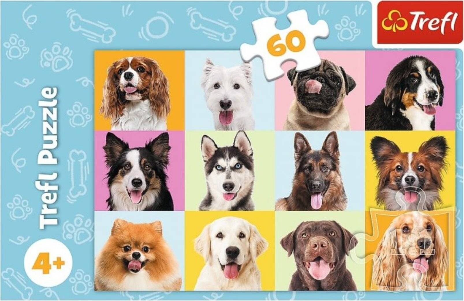 TREFL Niedliche Hunde Puzzle 60 Teile
