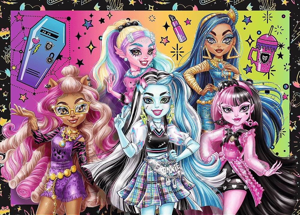 TREFL Puzzle Monster High: Elektrisierender Tag 4in1 ( 35,48,54,70 Teile)