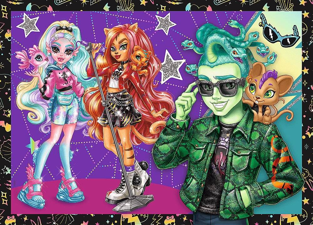 TREFL Puzzle Monster High: Elektrisierender Tag 4in1 ( 35,48,54,70 Teile)