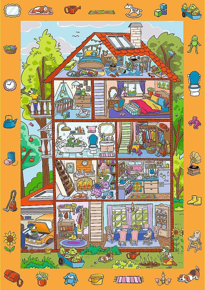 TREFL Picture Search Puzzle Spy Guy: In the House 24 Teile