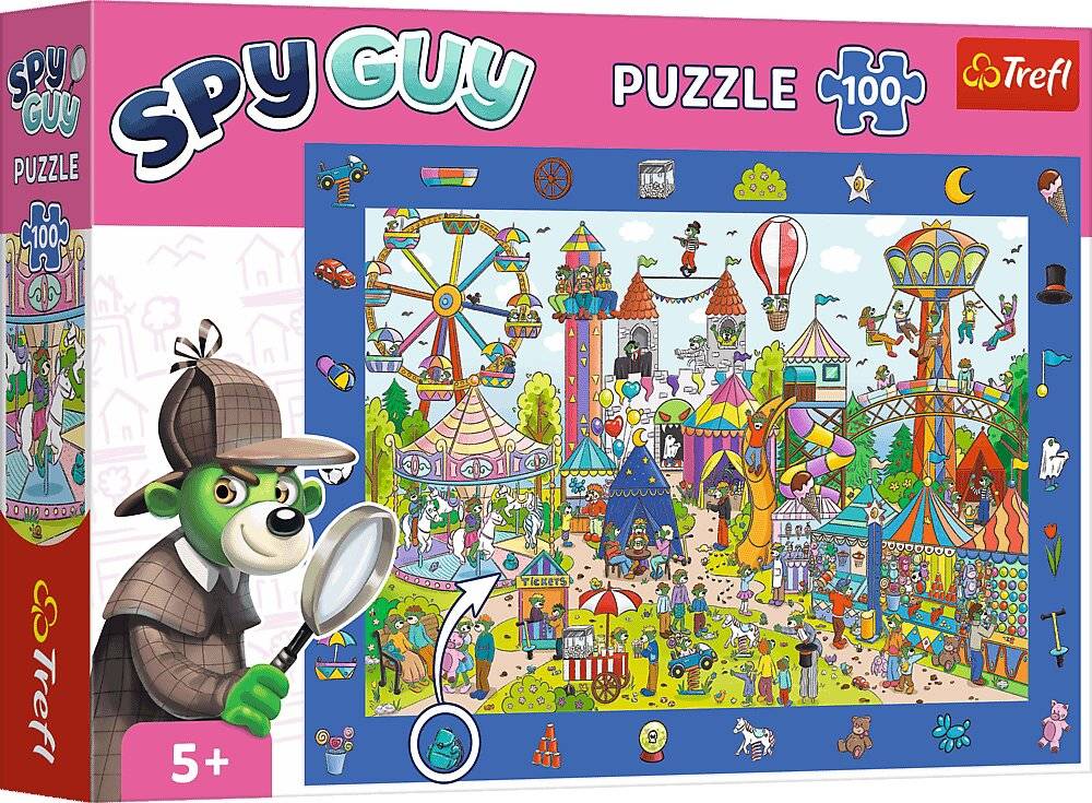 TREFL Picture Search Puzzle Spy Guy: Theme Park 100 Teile