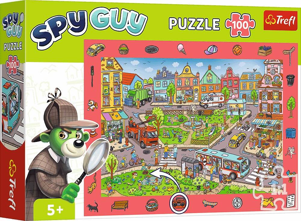 TREFL Puzzle mit Bildsuche Spy Guy: The City 100 Teile