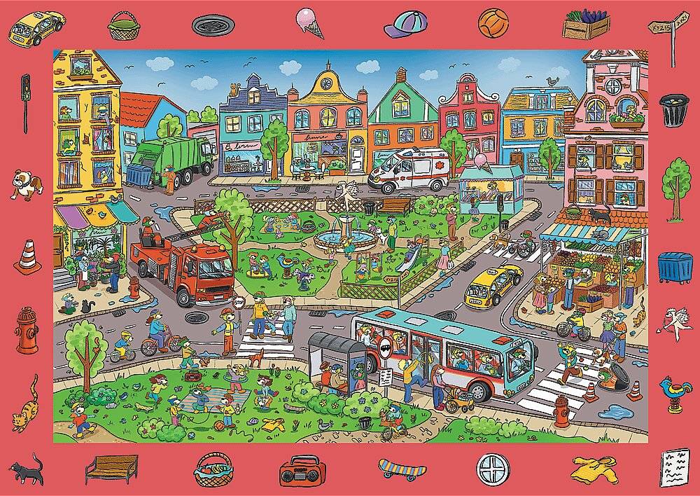 TREFL Puzzle mit Bildsuche Spy Guy: The City 100 Teile