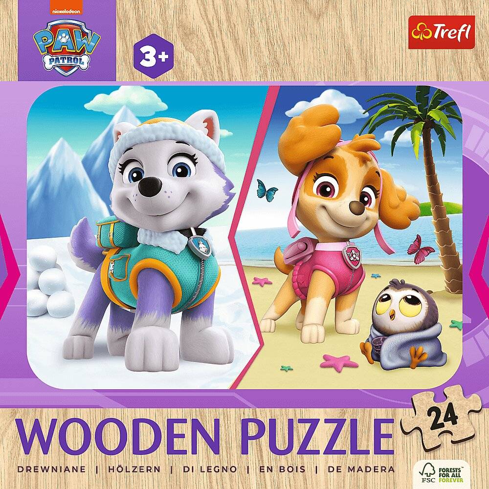 TREFL Holzpuzzle mit der Paw Patrol: Mä dchen Patrouille 24 Teile