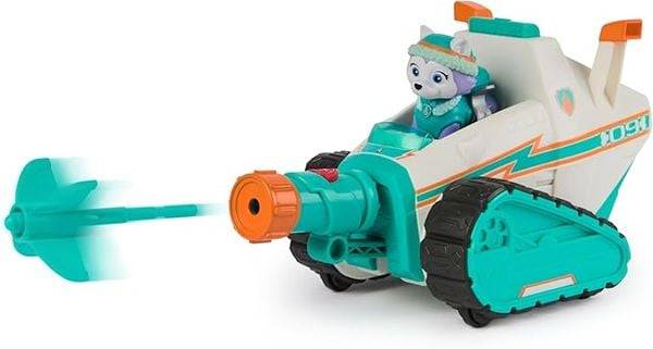 PAW Patrol – Schneemobil mit Everest-Figur, Snowboard und Henrietta-Figur (Deluxe Fahrzeug)