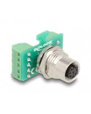Delock M12Übergabemodul Adapter 8 Pin A-kodiert Buchse zu 9 Terminalblock zum 8-polig