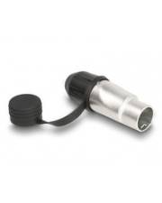 Delock RJ45 Modularer Stecker feldkonfektionierbar Cat.6A mit robusten Kabelsteckergehäuse CAT 6a IP66