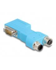 Delock D-Sub 9 Stecker und Buchse zu M12 5 pin A-kodiert CAN Bus 5-polig Blau