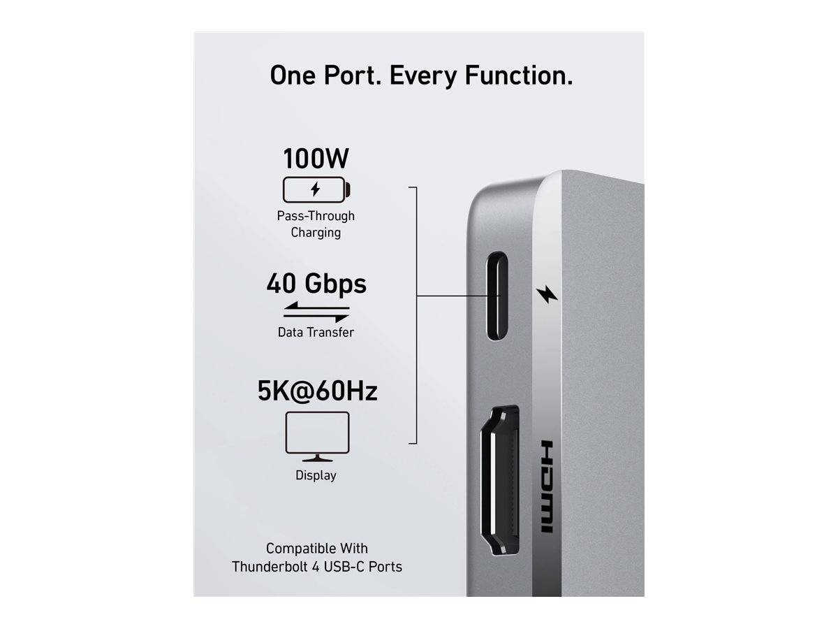 ANKER INNOVATIONS - Anker 547 - Hub - USB-C, 7-in-2 - 3 x USB-C + 2 x USB + 1 x HDMI