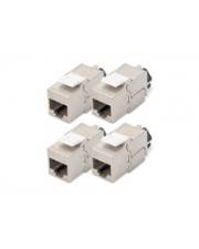 DIGITUS CAT 6A Keystone Modul, geschirmt mit intelligentem Kabelmanager - 4 Stk.