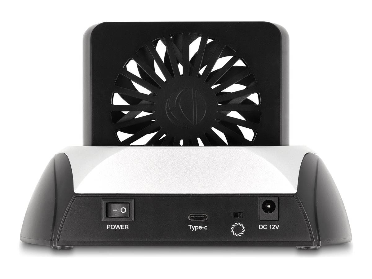 Delock - HDD / SSD Dockingstation - 10 Gbps, with fan mit 8 cm Kühllüfter Schächte: 1 - 2,5"" / 3,5"" gemeinsam genutzt