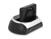 Delock - HDD / SSD Dockingstation - 10 Gbps, with fan mit 8 cm Kühllüfter Schächte: 1 - 2,5"" / 3,5"" gemeinsam genutzt