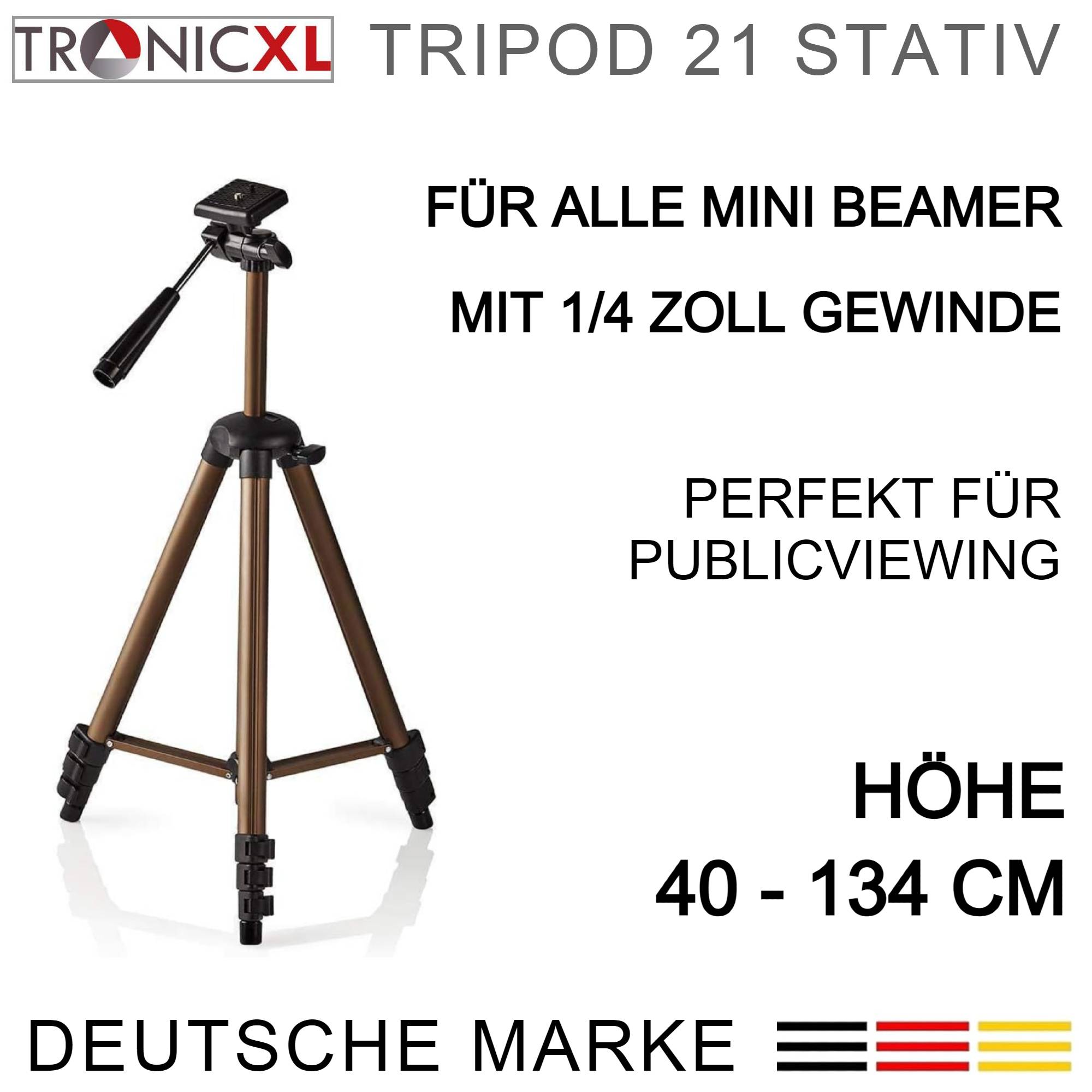 Tripod 21P 130cm Stativ Ständer Kamerastativ Beamerstativ Beamerhalterung Mini Video Beamer für Dell M110 M115 HD