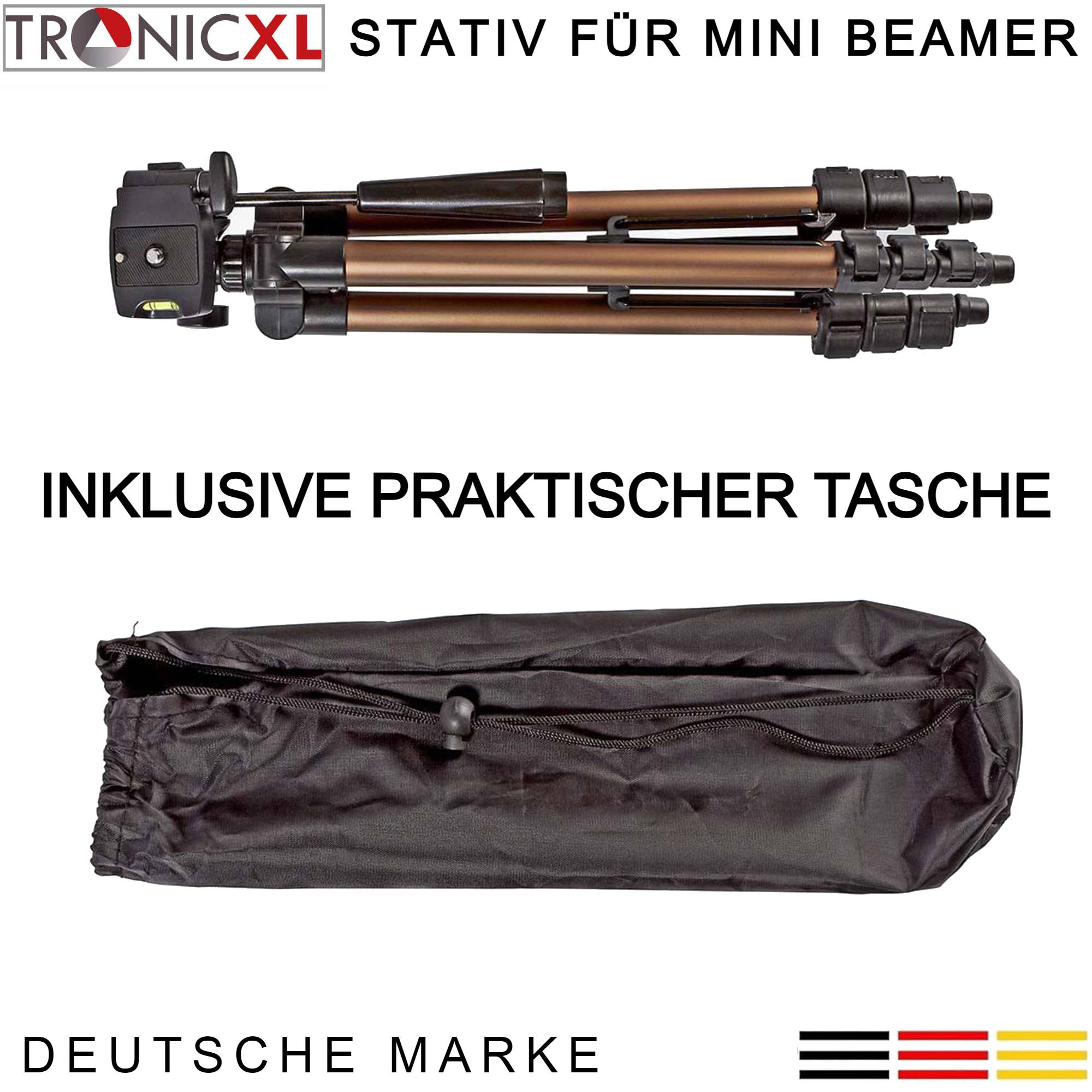 TronicXL Tripod19P Projektor Beamer Stativ Halterung Ständer Projektorständer zb für BenQ ASUS Acer Epson Sony Panasonic Philips WiMiUS
