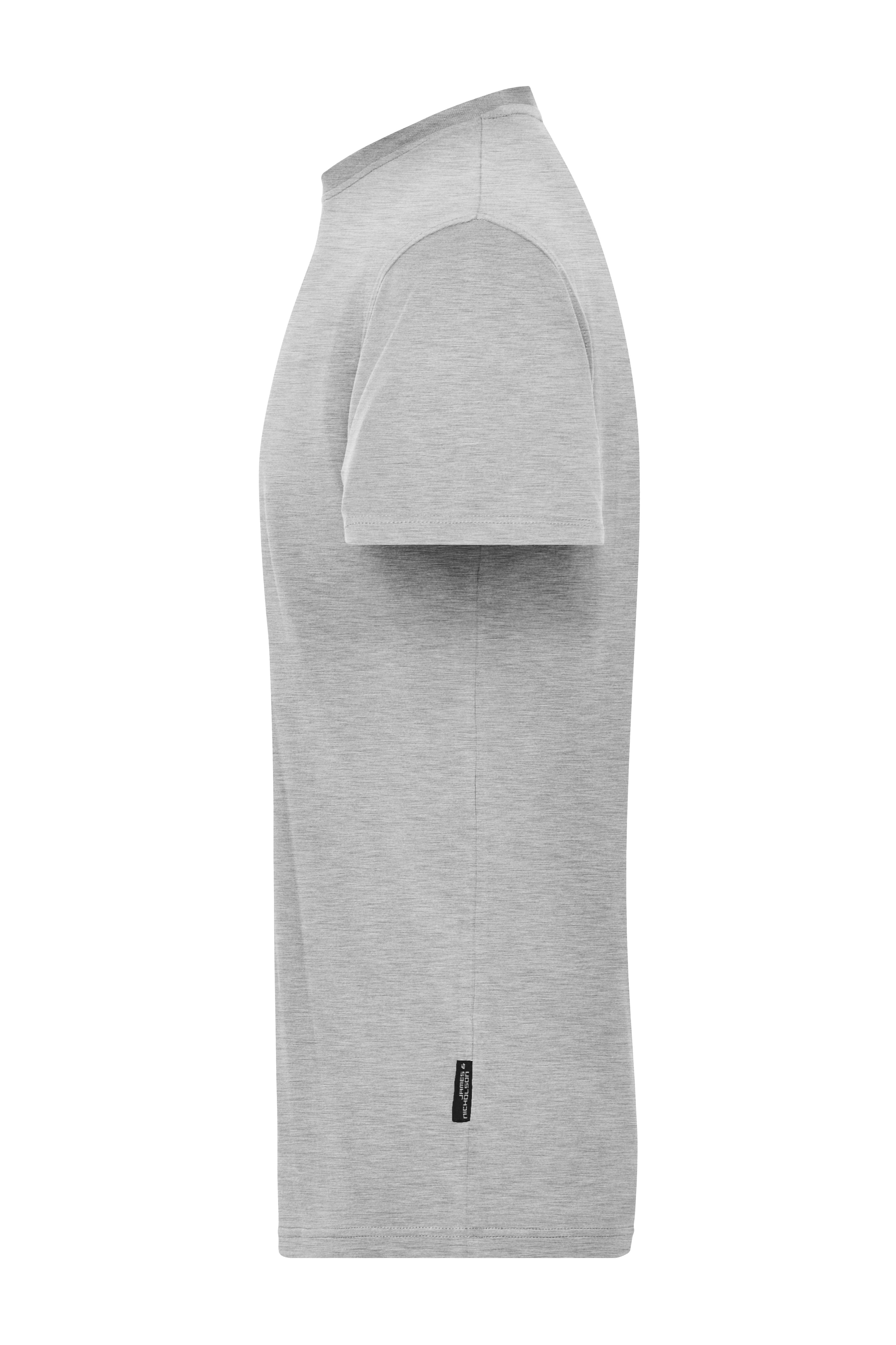 James & Nicholson® JN 1802 Men's BIO Stretch-T Work - SOLID - Grey-Heather_6XL