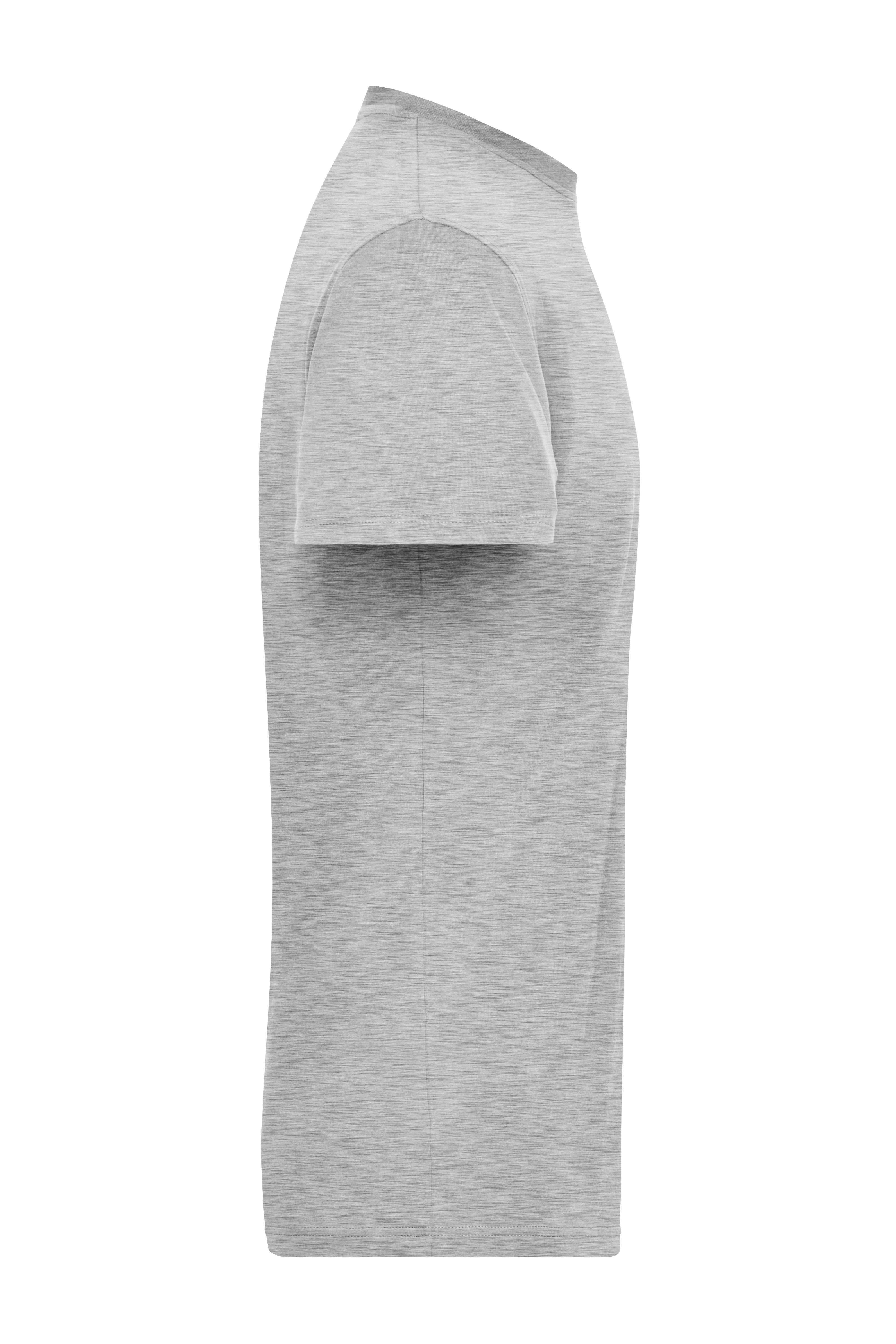 James & Nicholson® JN 1802 Men's BIO Stretch-T Work - SOLID - Grey-Heather_M