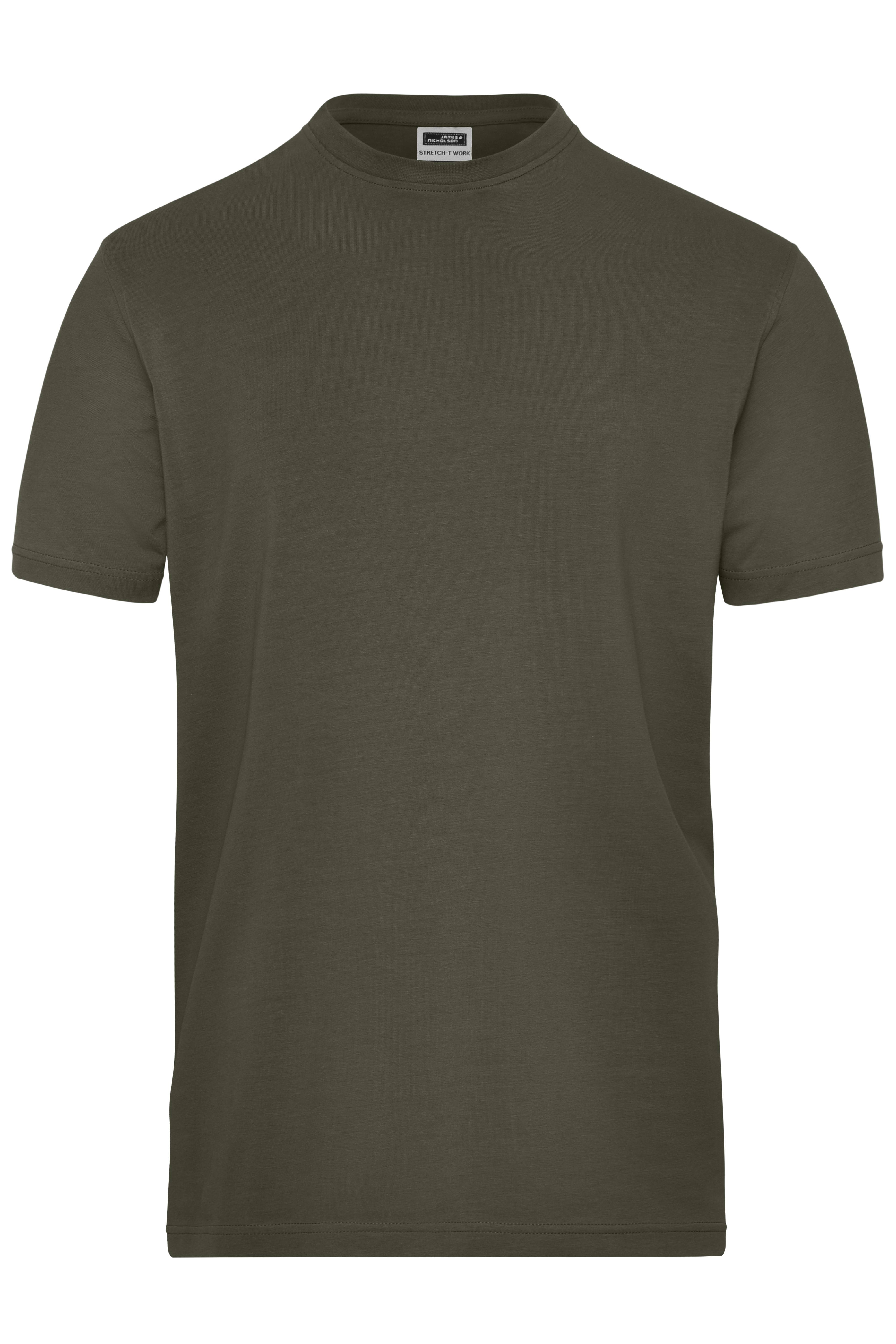 James & Nicholson® JN 1802 Men's BIO Stretch-T Work - SOLID - Olive_M