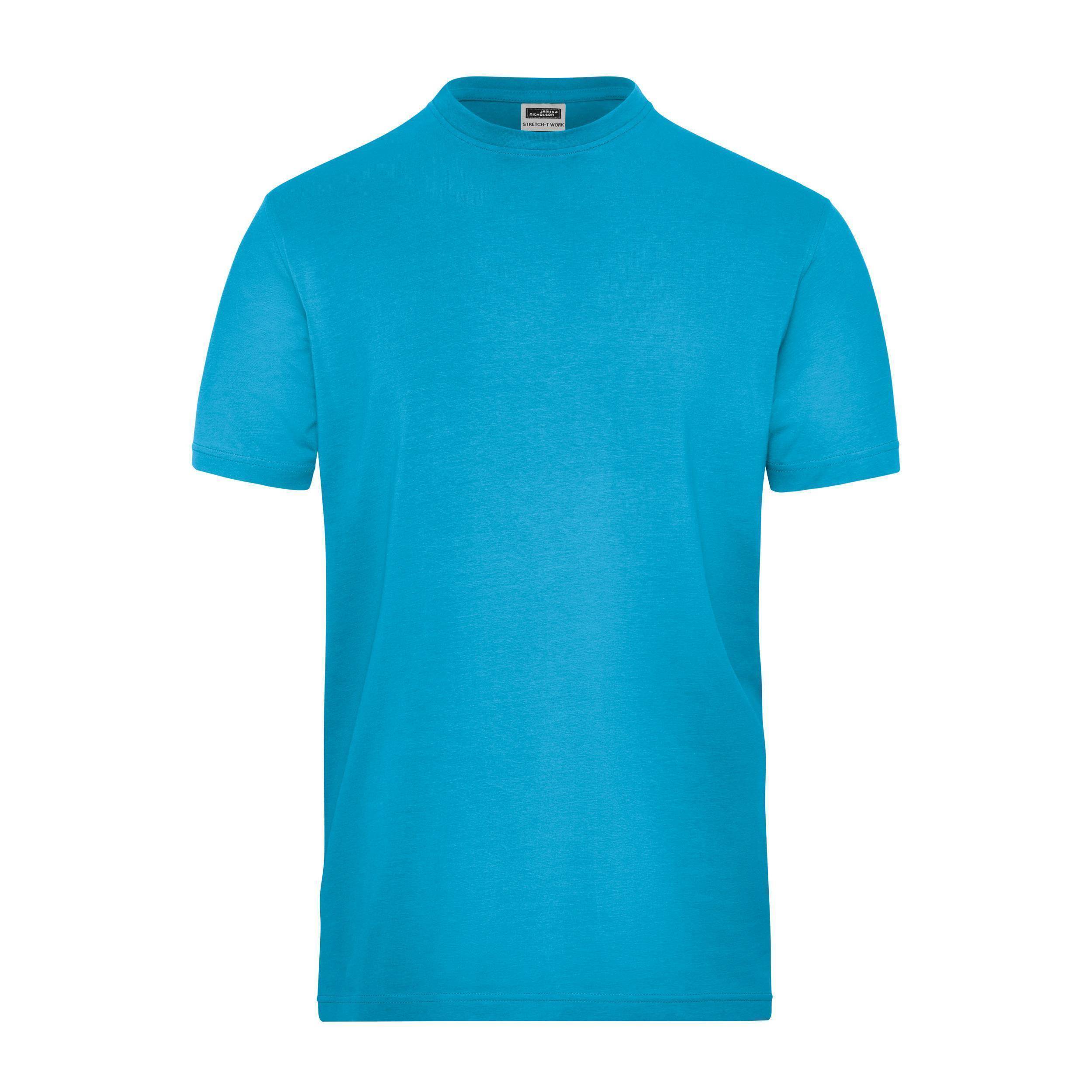 James & Nicholson® JN 1802 Men's BIO Stretch-T Work - SOLID - Turquoise_M