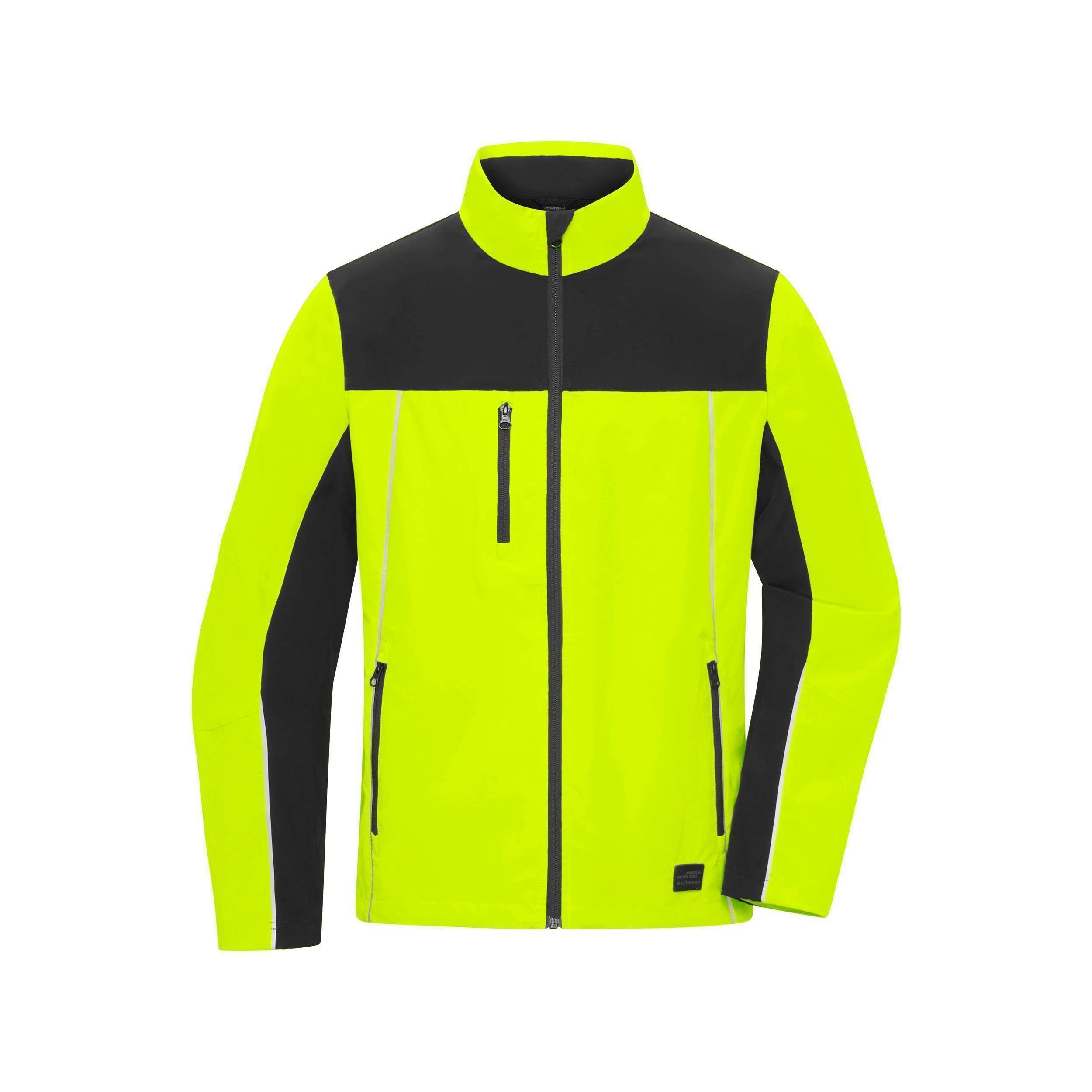 James & Nicholson® JN1854 Signal-Workwear Jacket Neon-Yellow/Black Größe:L