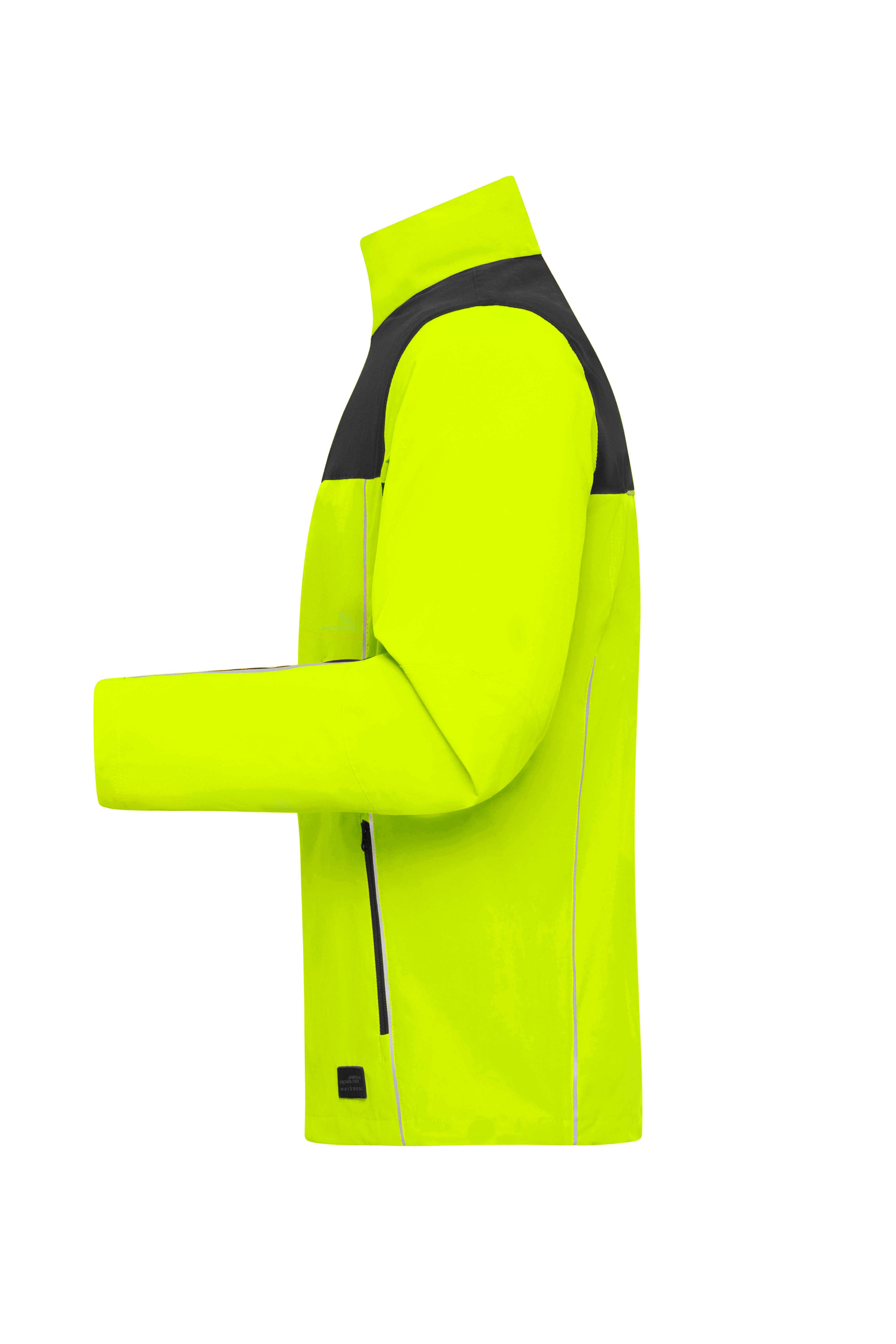 James & Nicholson® JN1854 Signal-Workwear Jacket Neon-Yellow/Black Größe:S