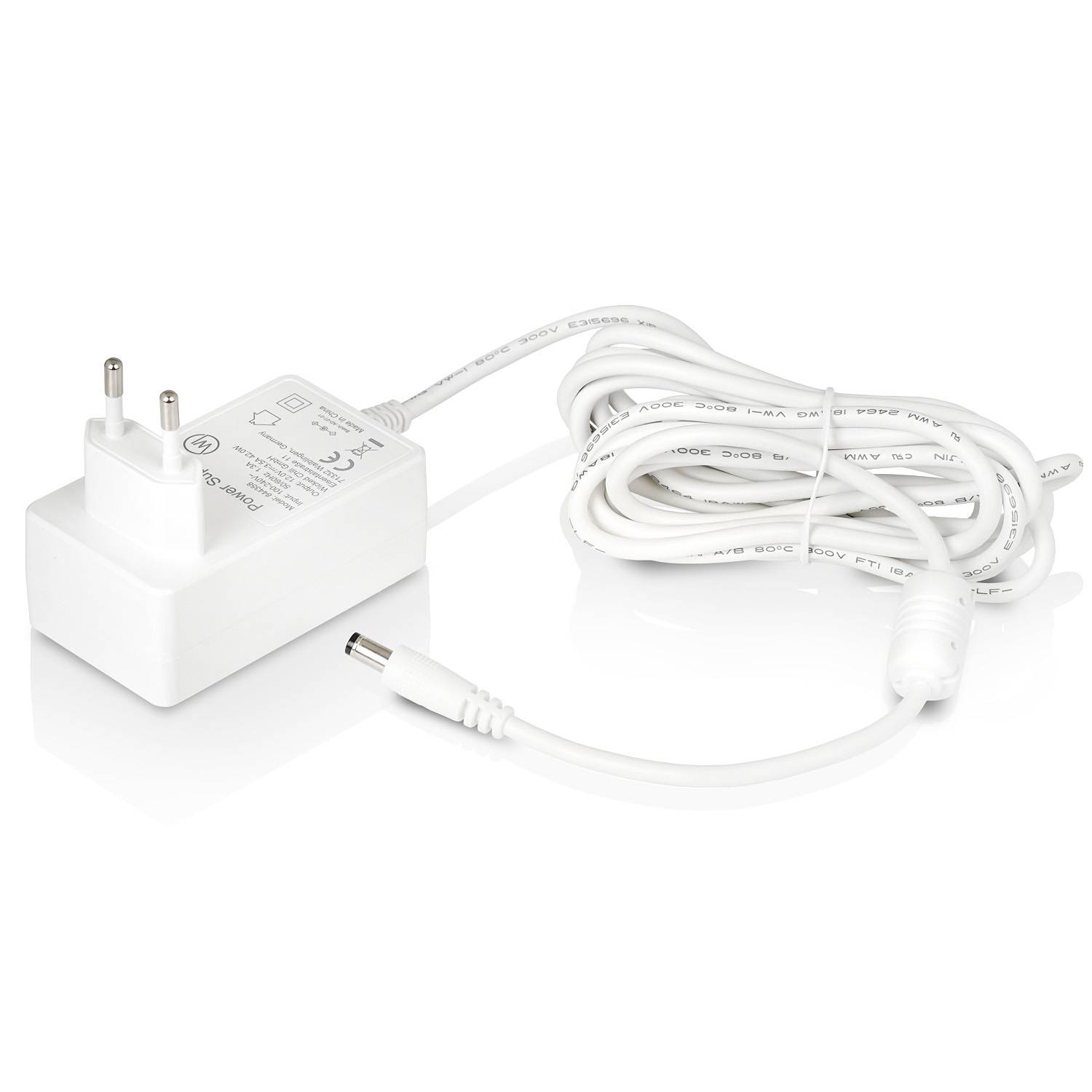 Wicked Chili 12V / 3,5A / 3m Netzteil extra lang für AVM Fritz!box WLAN Router und Repeater (AX, DSL, Cable, LTE) weiss