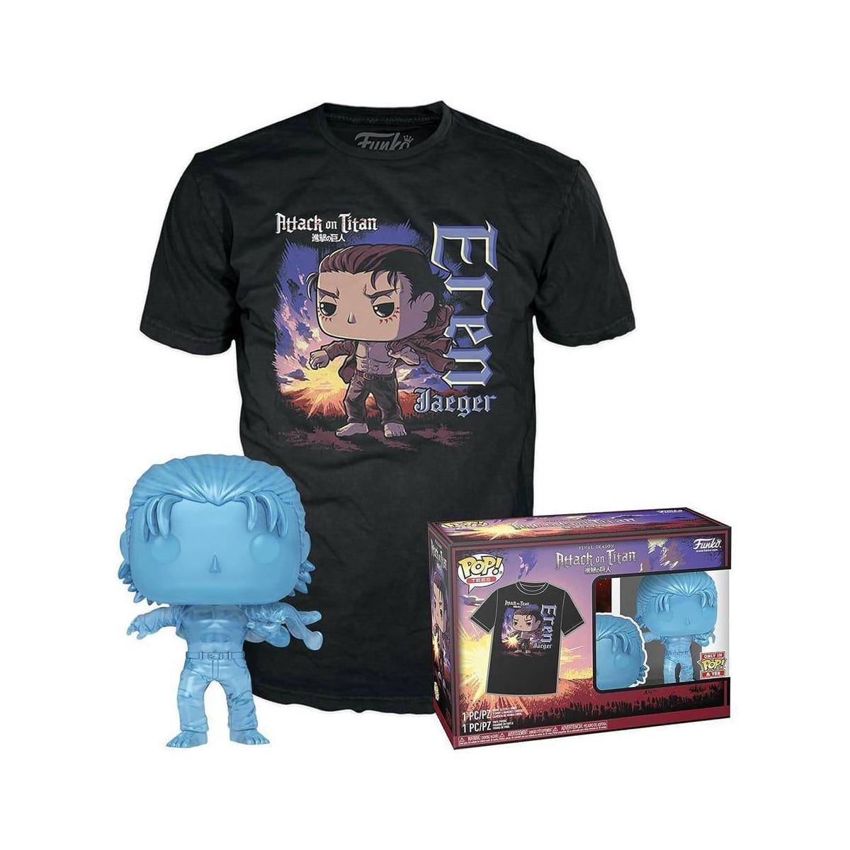 FK69101XL - Attack on Titan POP! Tee Vinyl Figur T-Shirt Set Eren w marks Größe XL