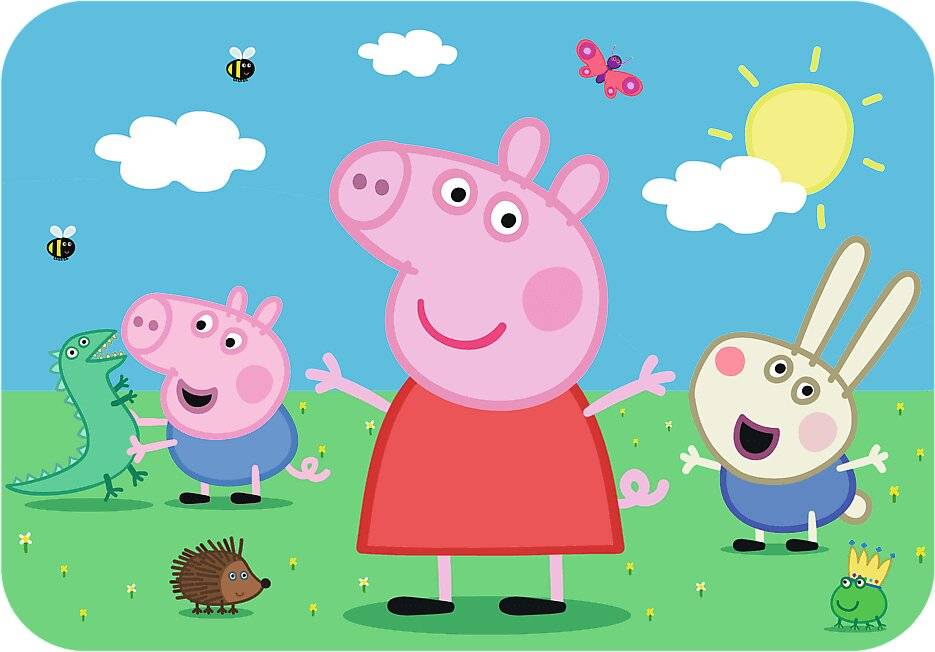 TREFL Peppa Pig Holzpuzzle: Treffen Sie die s&amp;#252 &amp;#223 e Peppa 24 Teile