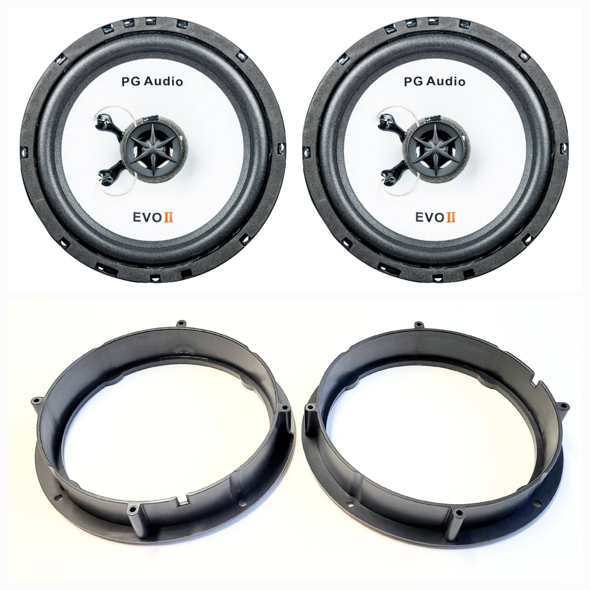Lautsprecher Einbauset passend für Fiat 500, Grande Punto, Ducato 3, Panda, vorne
