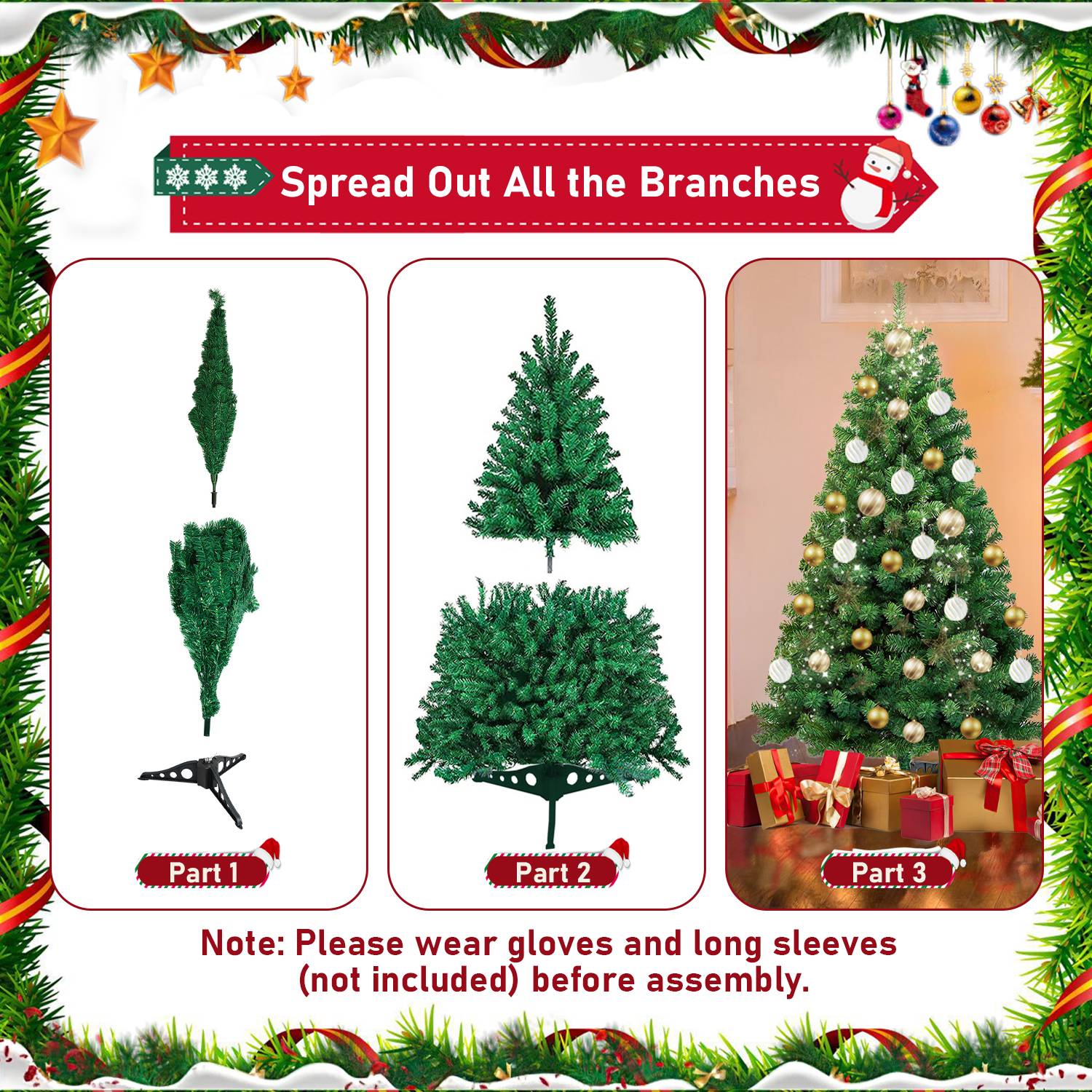 Weihnachtsbaum Weihnachts-Baum Christbaumständer Auswahl Beflockung Grün 120cm
