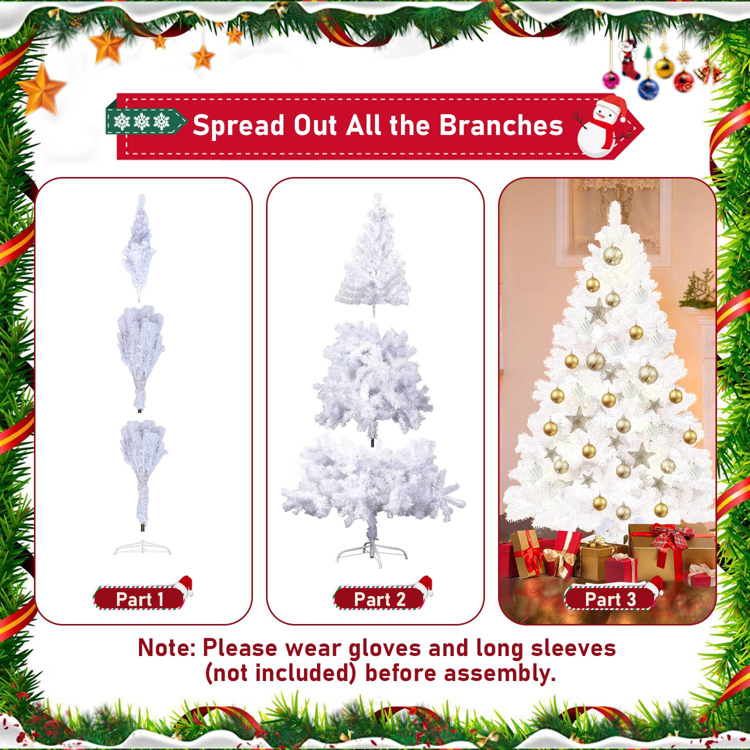 Weihnachtsbaum Weihnachts-Baum Christbaumständer Auswahl Beflockung Weiß 180cm