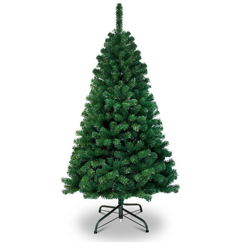 Künstlicher Weihnachtsbaum 150cm Tannenbaum Christbaum Kunstbaum Dekobaum mit Baumständer Weihnachtsdeko Grün PVC