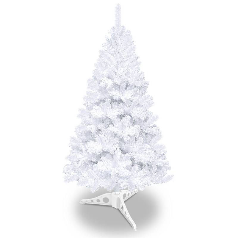 künstlicher Weihnachtsbaum 120cm (Ø ca. 76 cm) mit 220 Spitzen und Schnellaufbau Klapp-System, schwer entflammbar, inkl. Ständer,Weiß