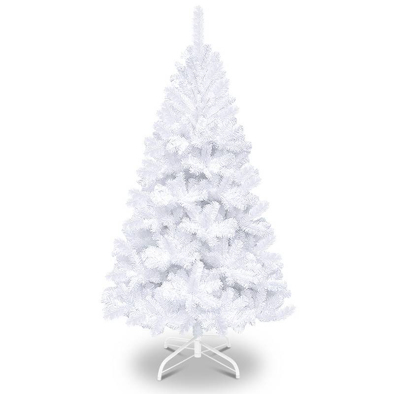 künstlicher Weihnachtsbaum 180cm (Ø ca. 106 cm) mit 770 Spitzen und Schnellaufbau Klapp-System, schwer entflammbar, inkl. Metall-Ständer,Weiß