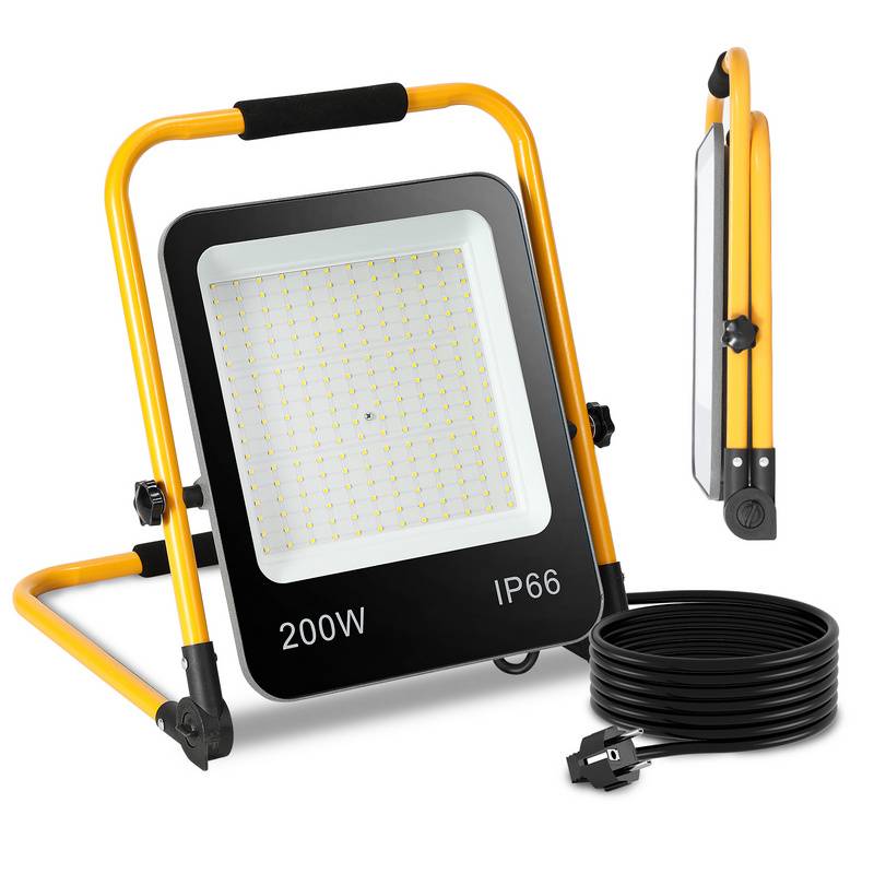 LED Baustrahler Fluter stativ IP66 Wasserdicht LED Fluter Arbeitsscheinwerfer für Garten 200W